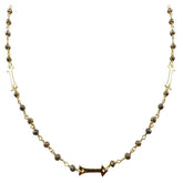 CHG-203-PY-18" 18K Gold Overlay Necklace With Pyrite Beads Bali Designs Inc